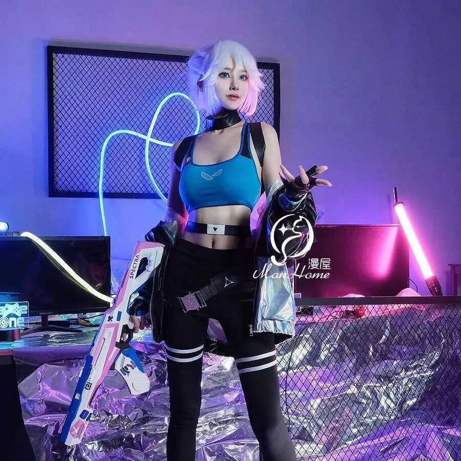 Jett Girl VALORANT Cosplay Kostüm Seti Siyah Ceket, Yi TL953.57