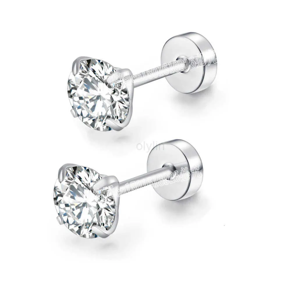 Orecchini Bottone Vintage Argento- In acciaio inossidabile waterproof