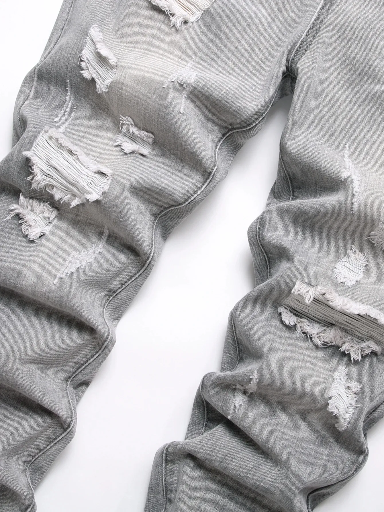 Pantaloni Blu A Gamba Dritta Semiaderenti In Gabardina Di Cotone