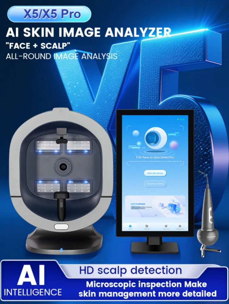 3D Magic AI Facial Testing Mirror Acne Scanner And Skin Detector ...
