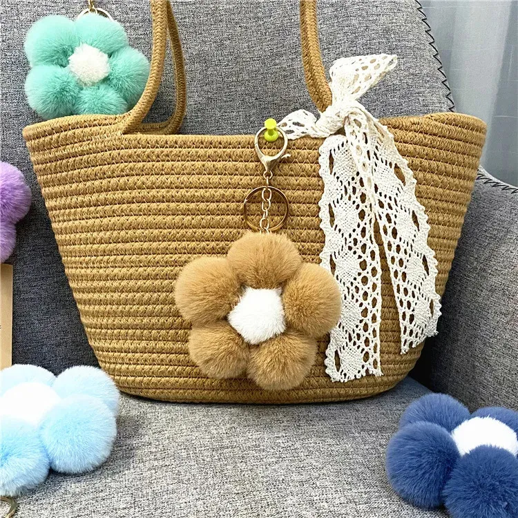 P12cheng - Portachiavi con pompon a forma di cuore con arcobaleno, con pompon e cuore in peluche, ideale come regalo di compleanno, San Valentino, per donne e ragazze P12cheng - Portachiavi con pompon a forma di cuore con arcobaleno, con pompon e cuore in peluche, ideale come regalo di compleanno, San Valentino, per donne e ragazze