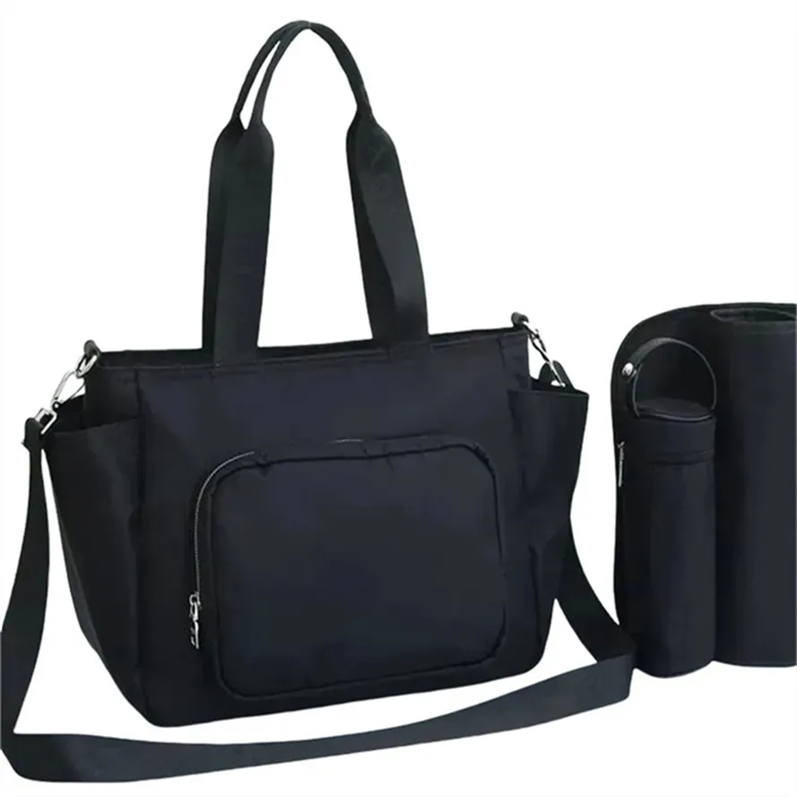 Sac à Couches 2 En 1 - Organiseur + Trousse De Maquillage, Motif Feuilles, Portable Et Pratique