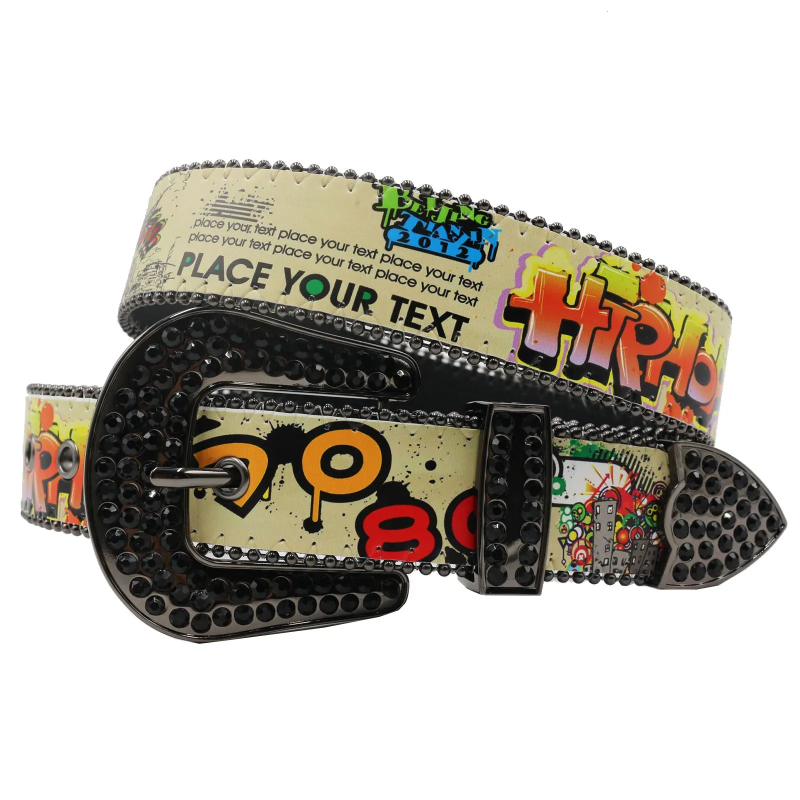 Vintage Multi Color Rhinestone Belt Buckle Wide Belt Multicolored Rhinestone Belt - Etsy main image 2