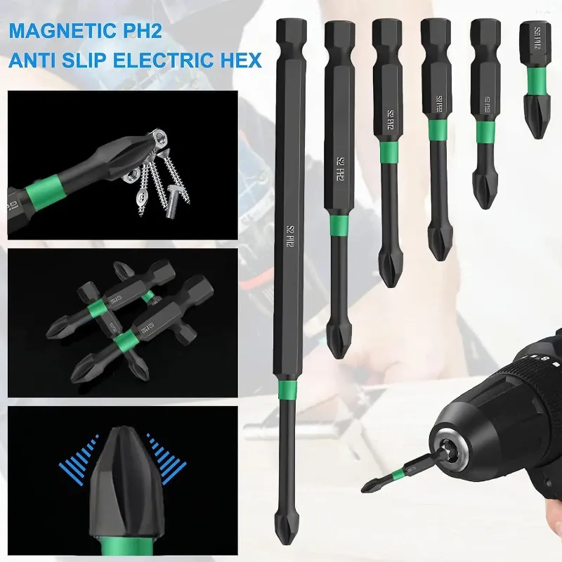 14-teiliges Magnetisches Schraubendreher-Bit-Set – Inkl. 2 Magnetisierer & Größen Von 25–150 Mm