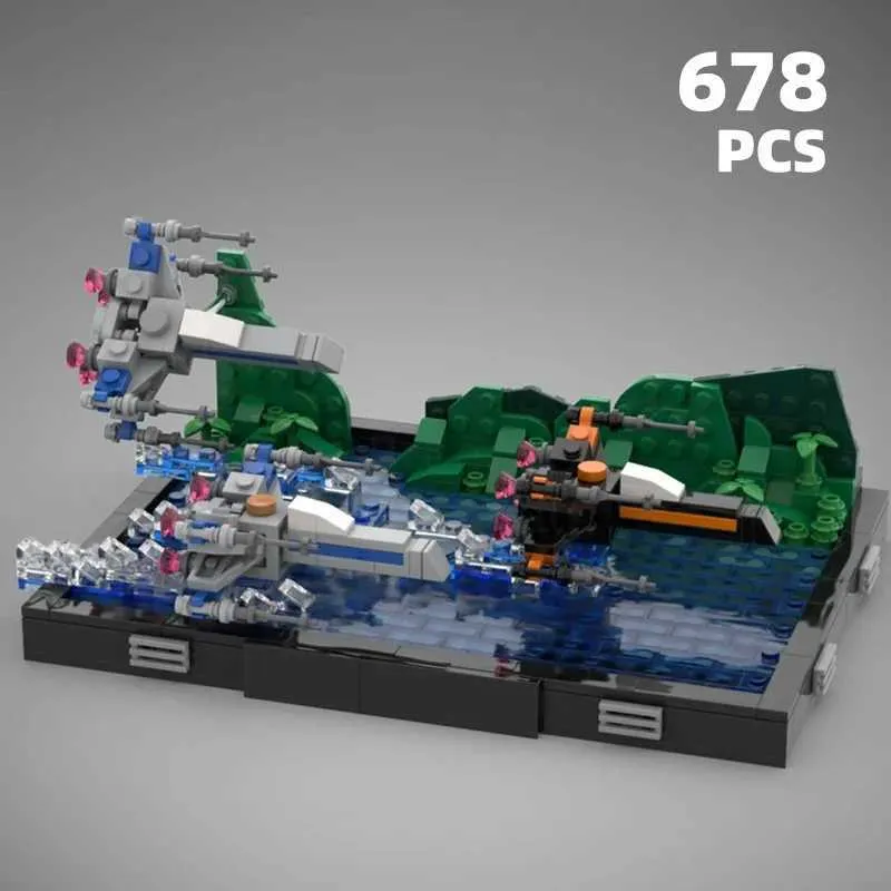 MOC Movie Action Moc Blocks Brick Kit Fight Scene Battle Ship Model DIY ...