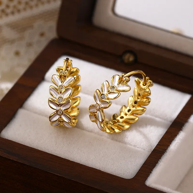 Orecchini A Cerchio Homxi – Donna, Argento 925 Forma Di C Con Perla E Zirconi, Placcato Oro