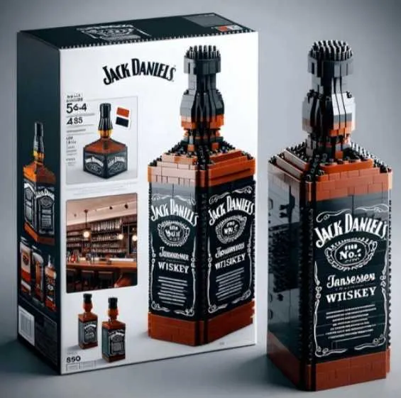 Building Whiskey Bottle Model Creative Simulated... From ...