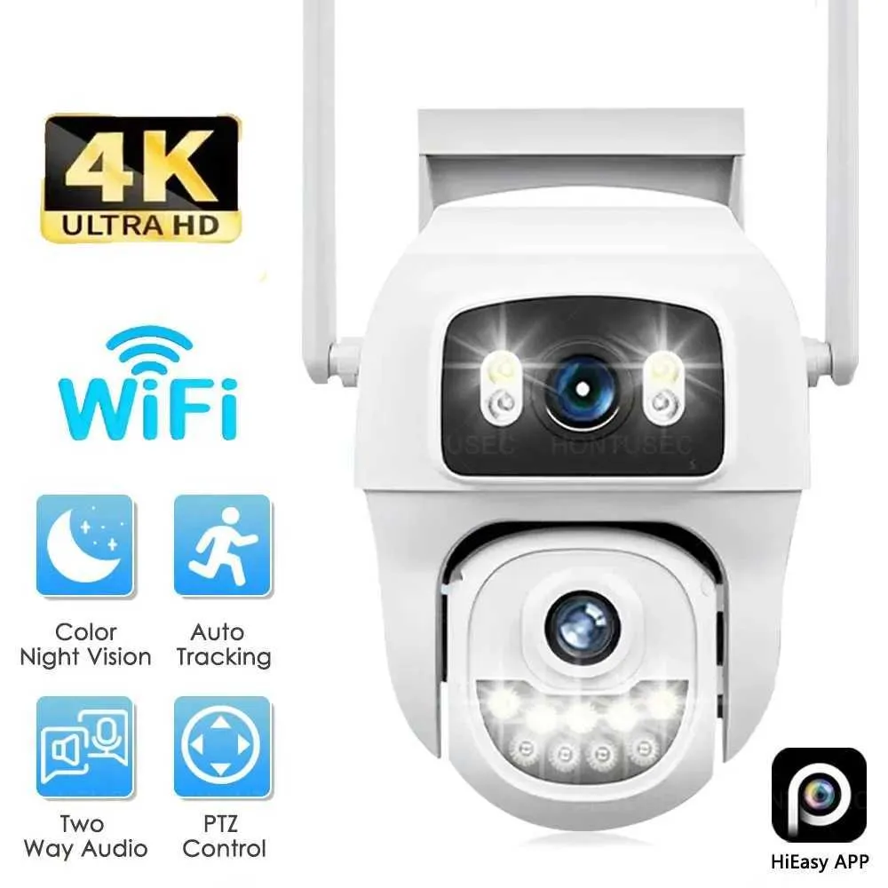 Hieasy 4K 8MP Dual Lens Dual Screen WiFi PTZ 2K 4MP Wireless Security ...