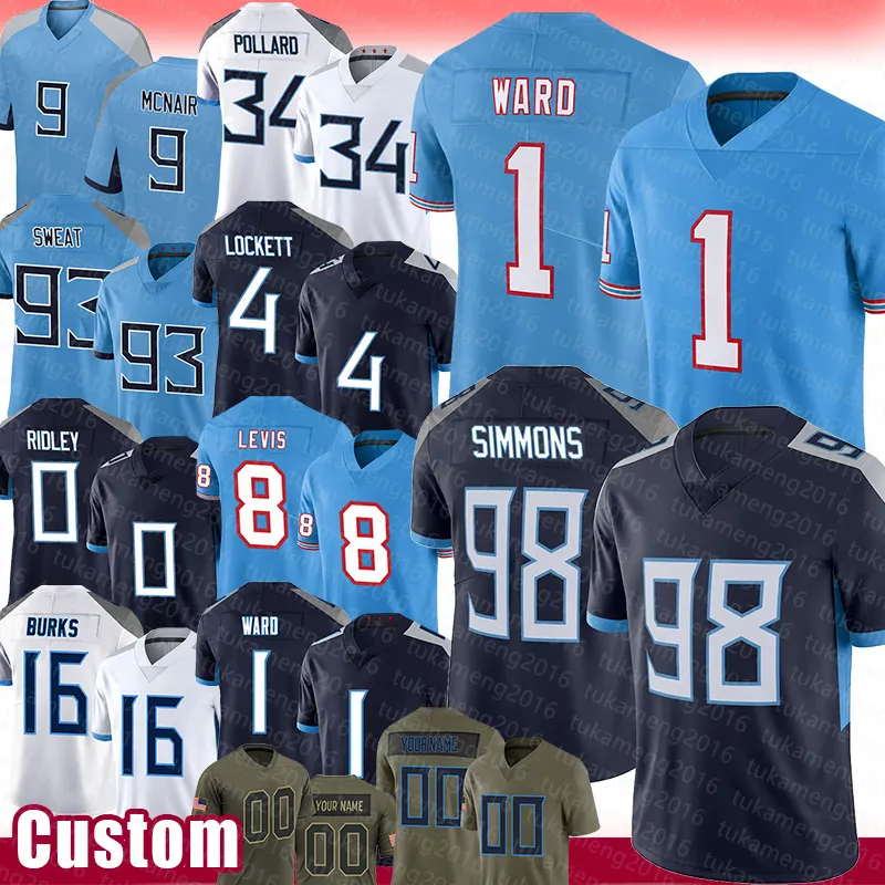Save Big on Bulk Cam Ward Jersey Black Men's 2024 Football Jerseys Simmons,  Pollard, McNair, Hopkins, Campbell, Burks, Ridley, Rudolph, Latham,