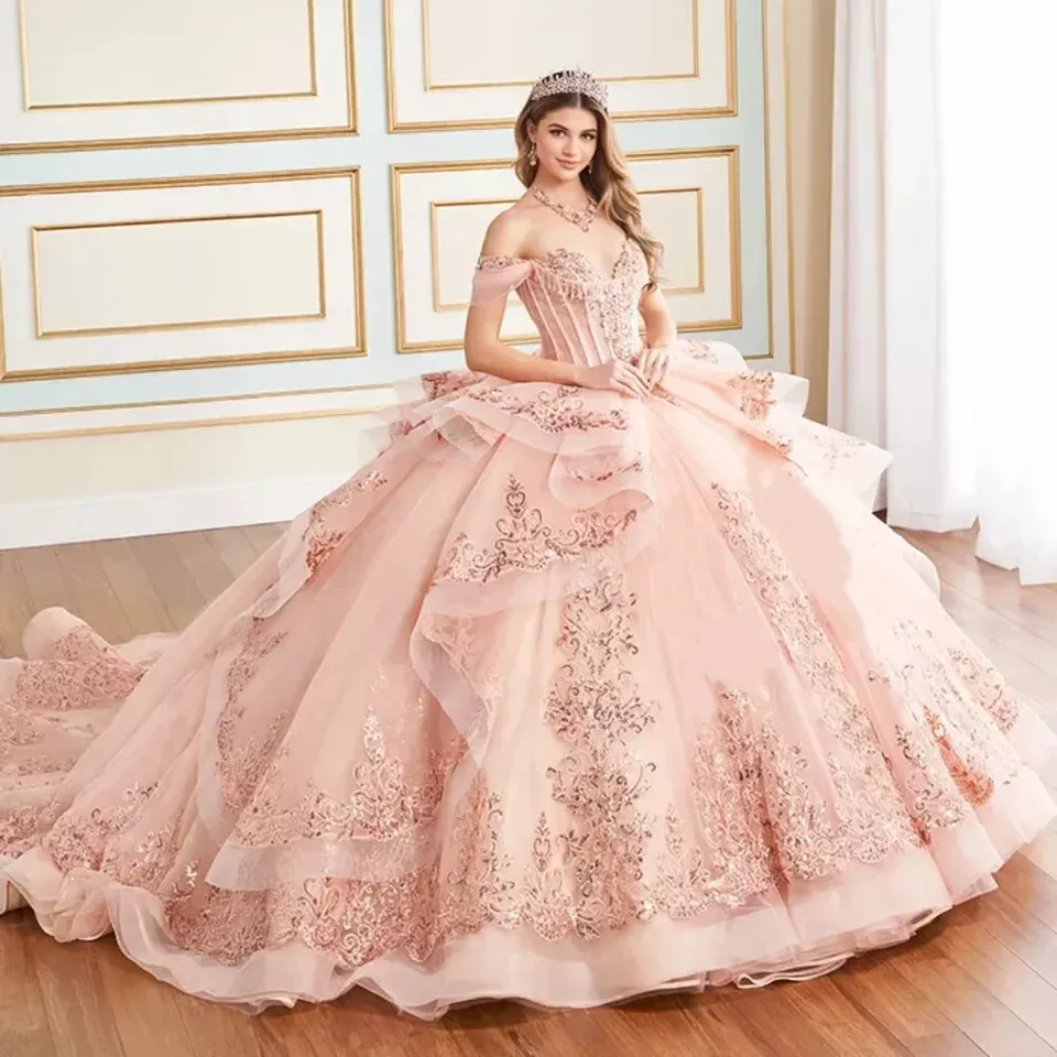 open lace back dress Sparkling Girl Dress Kids Princess Birthday Party Pageant Gown J596 – Jill  Wish main image 0