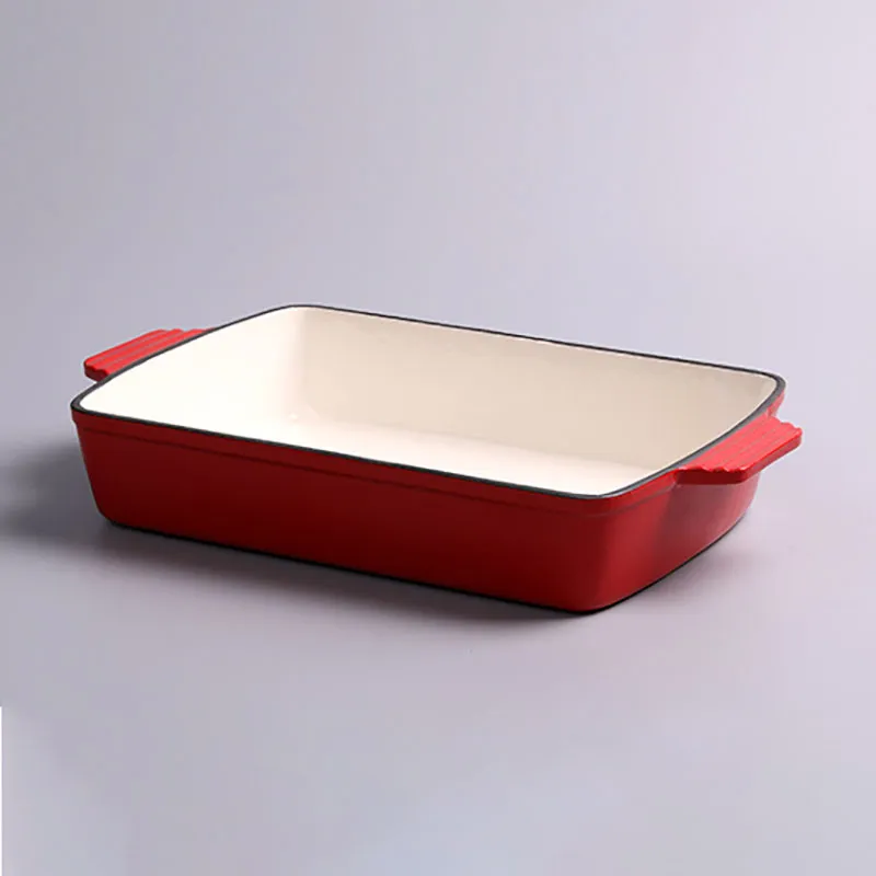 Commercial Cast Iron Red Enamelware Pot   Thickened... 