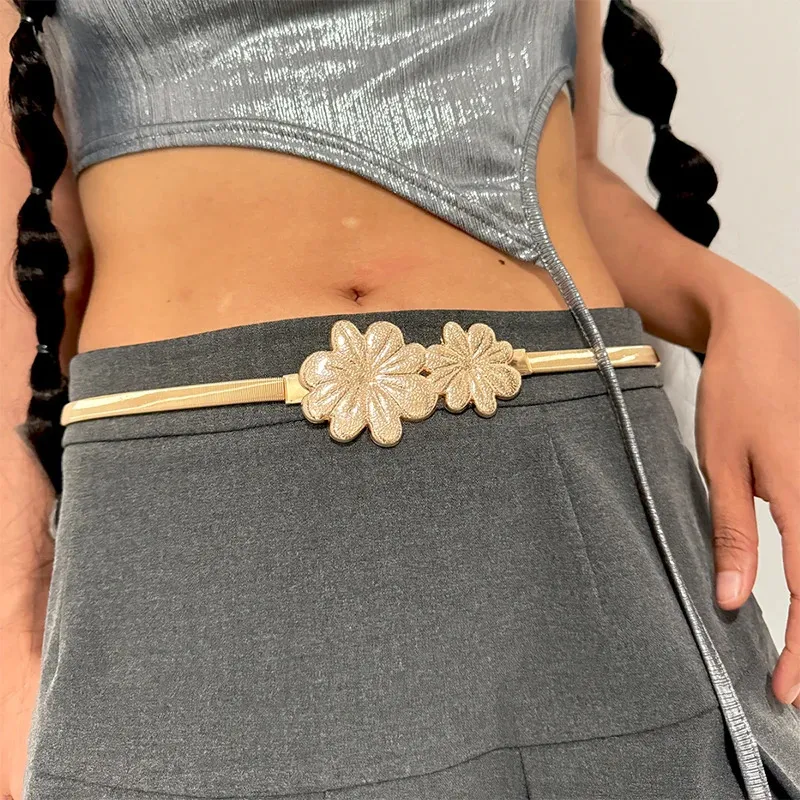 Cintura A Catena Con Strass Per Donna - Y2K Arcobaleno - Forme Cuore, Rotondo, Quadrato - Oro E Argento - Regolabile Da 45 A 104 Cm - Accessorio Festival