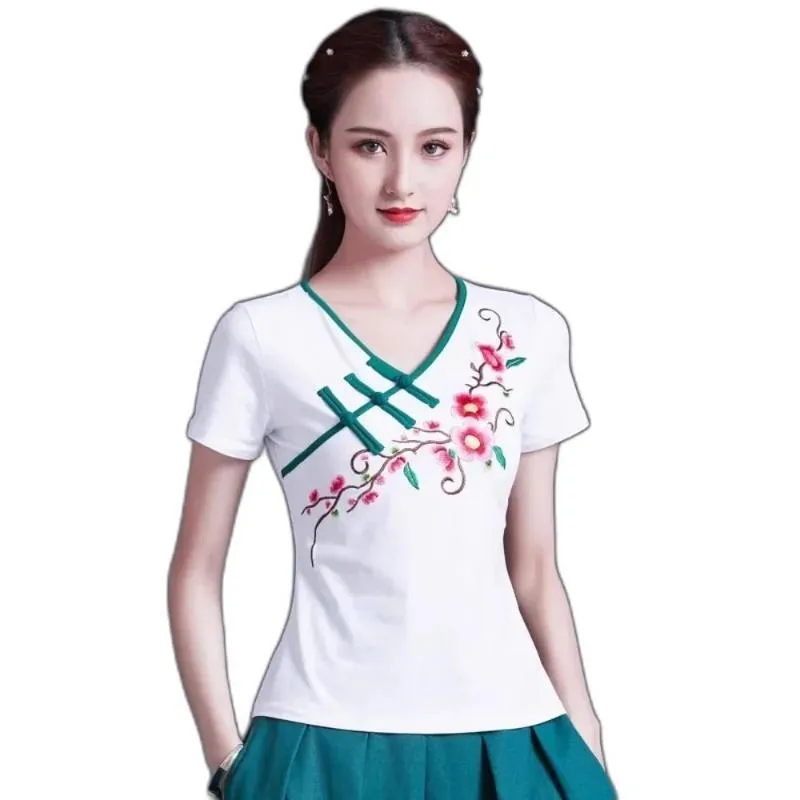 Abbigliamento Etnico Camicia Cinese Tradizionale Le Donne Top