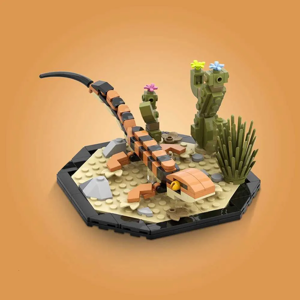 Moc Leopard Gecko Building Blocks Set Realistic Desert Lizard Model Kit ...