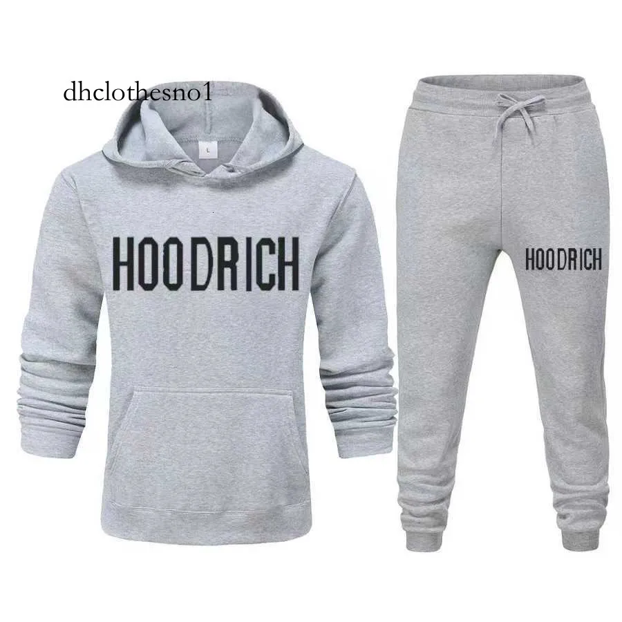 Hoodrich Tracksuit Winter Sports Hoodie Men Letter Towel