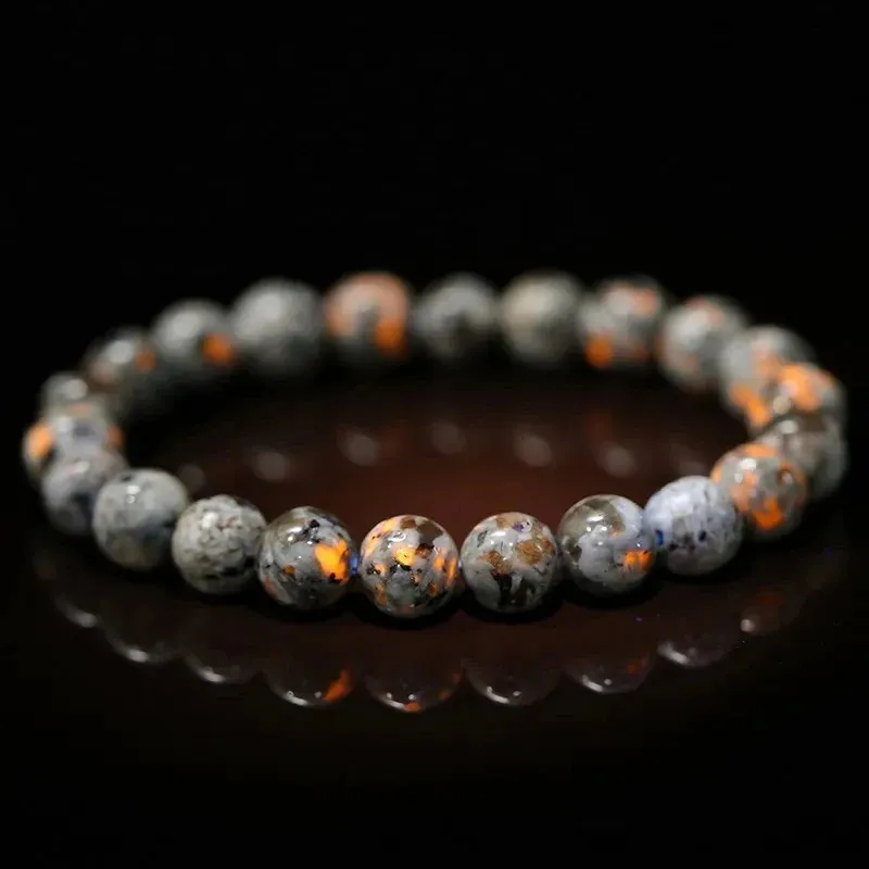 Bracciale con pietra naturale in Argento 925 placcato oro con