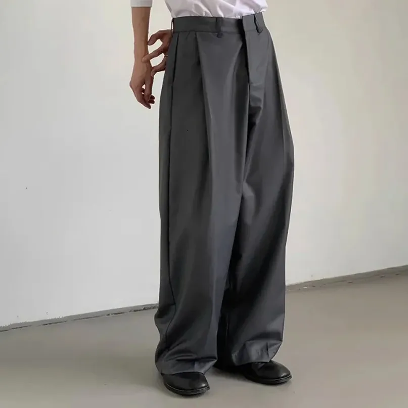 grey baggy dress pants Reclaimed Vintage baggy pleated detailing suit pants in gray - part of a set