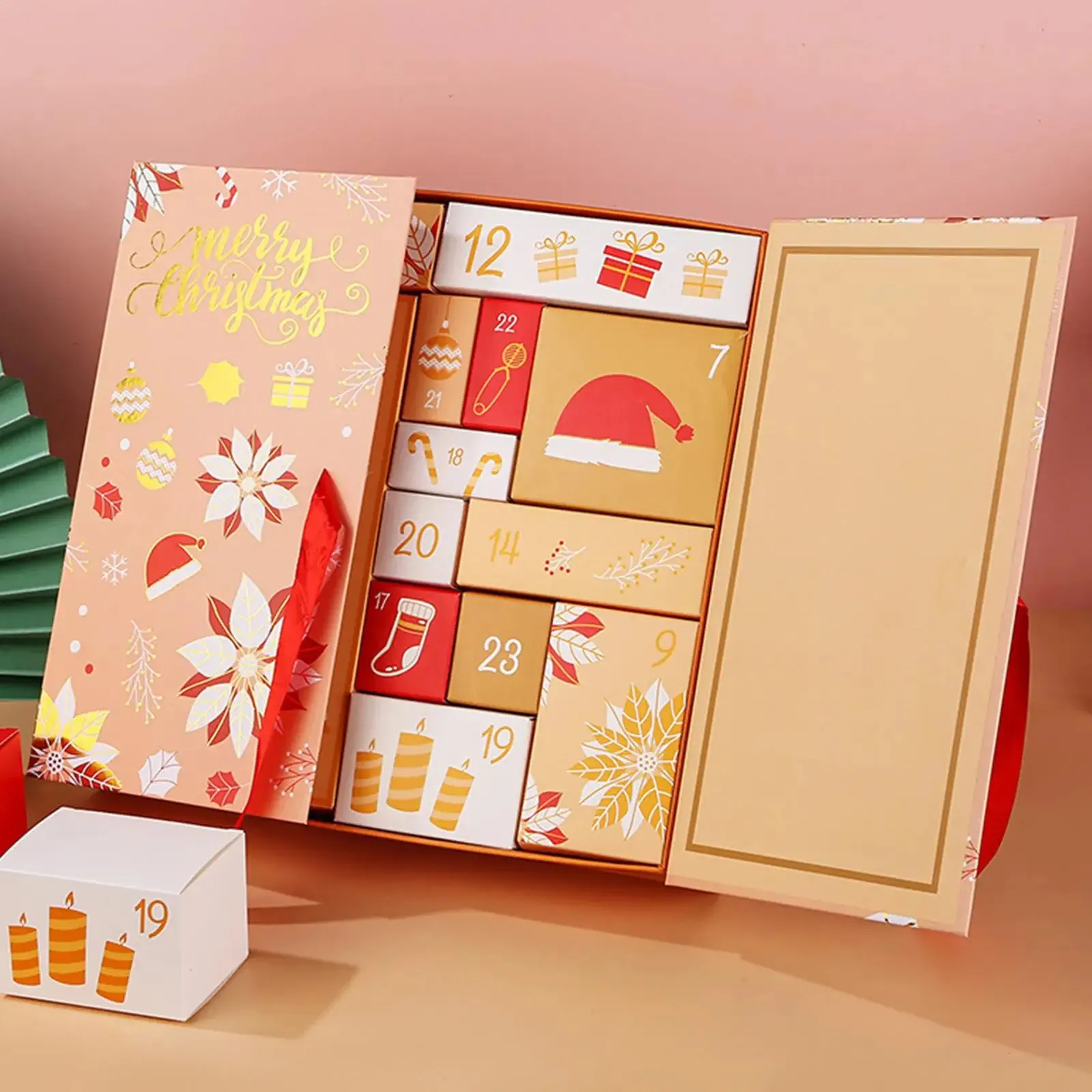Christmas Advent Calendar Boxes: 24 Grid Countdown, Empty Storage Boxes ...
