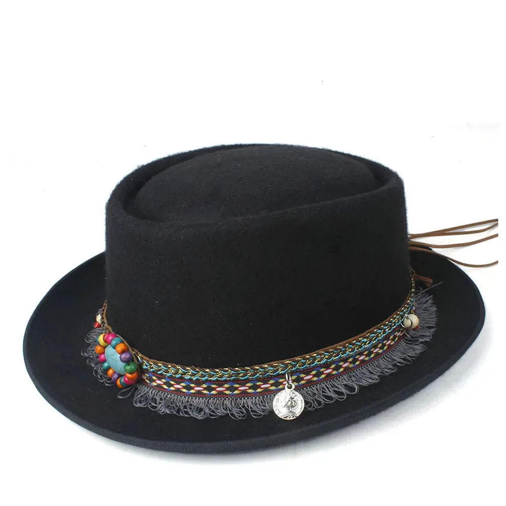 Fashion Women Pork Pie Hat Tassel Ribbon Trilby From Jiu05