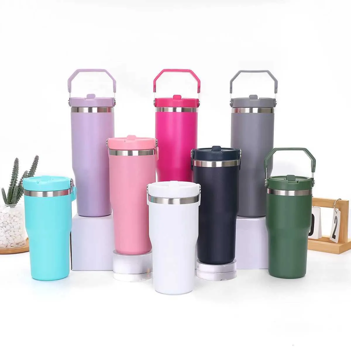 1200ml Portable Car Mug, 304 Stainless Steel Double Vacuum Insulated ...