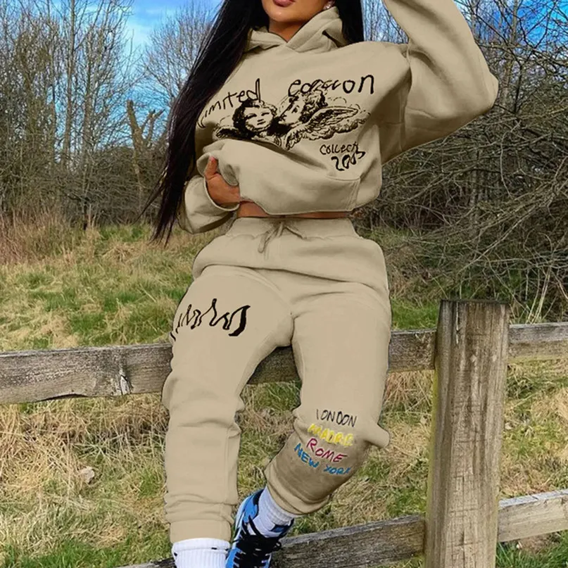 Women's Sweatsuit Sets: Premium Hoodie Sweatpants Comfortable Two Piece  Tracksuit Shop Now!