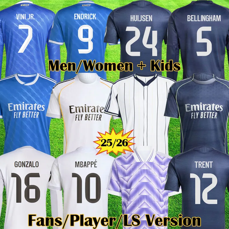 25 26 Player Version BELLINGHAM REALS Soccer Jerseys MBAPPE
