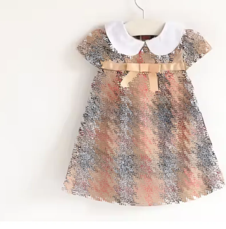 Summer Plaid Designer Peter Pan Collar Dress For Baby... From Mschinny888,  $19.91 | DHgate.Com