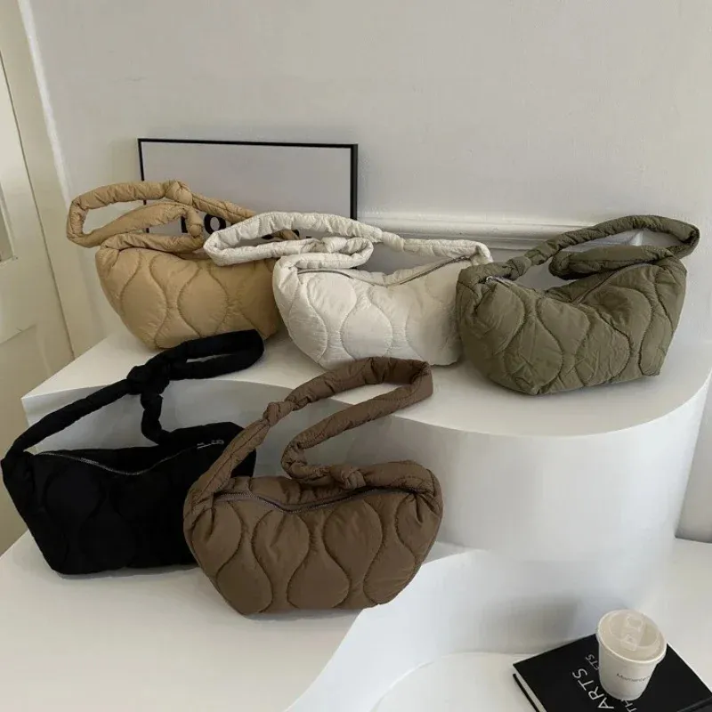 Puffer Shoulder Crossbody Bag - Quilted Bubble Tote, Soft Cloud Purse With Wide Strap, Large Capacity - View #7