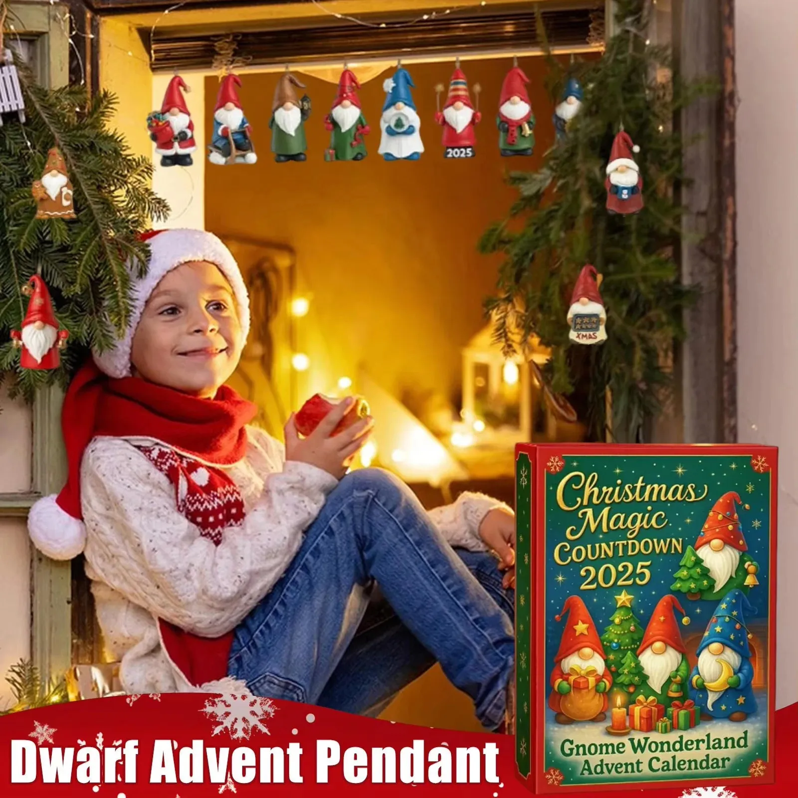 Calendrier De L Avent Gnome 2024, Avec 24 Poupées De Lutin A Collectionner Calendrier Compte A Rebours De Noel 2024 Decor De Vacan
