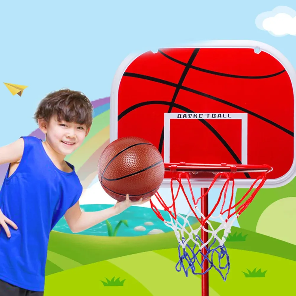 Palla Da Basket Panier De Basket Enfant Réglable En Hauteur - Avec 2 Ballons Et Pompe - Pour Intérieur Et Extérieur Panier De Basket Avec Ballons