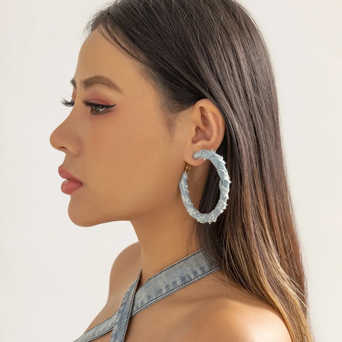 JewelryWe Gioielli Orecchini da Donna Rotondo Grande Forma Goccia Ovale colore Argento di Acciaio inossidabile