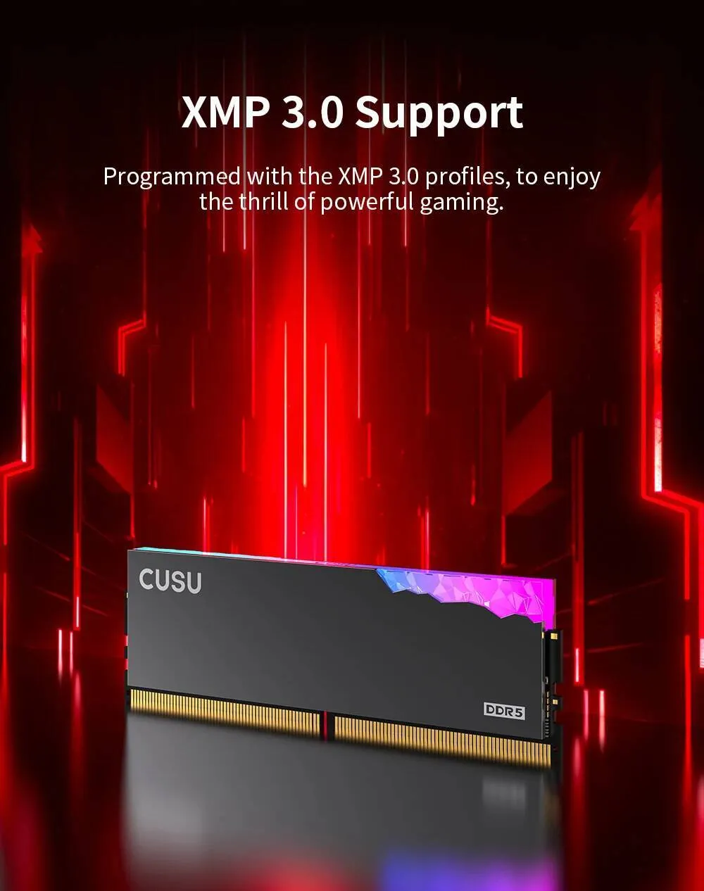 CUSU DDR5 RGB 6000MHz 6400MHz 32GB 16GB UDIMM RAM Memory for