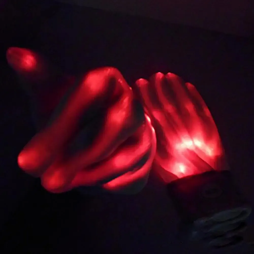 Guantes LED Intermitentes De 7 Colores – Con Botón En La Muñeca, Tela Transpirable Y Ajuste Elástico, Para Halloween, Conciertos, Fiestas Y Rellenos De Regalos