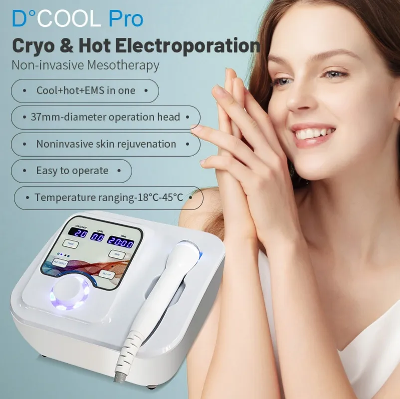 Collagen Machine Sliming Dcool Portable Cool Hot EMS Facial Electroporation Collagen ...