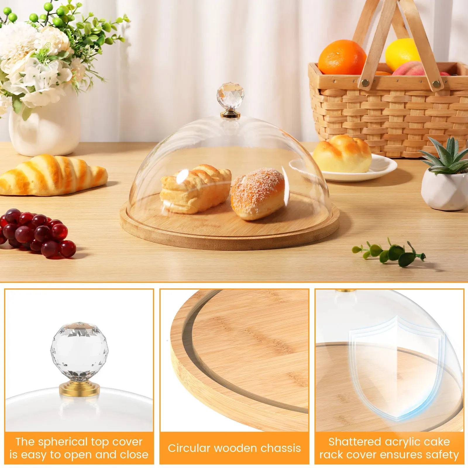 Alzata Per Torte In Acrilico Trasparente - Set Espositore Per Cupcake E Dessert | 4 Dimensioni (S, M, L, XL), Smontabile