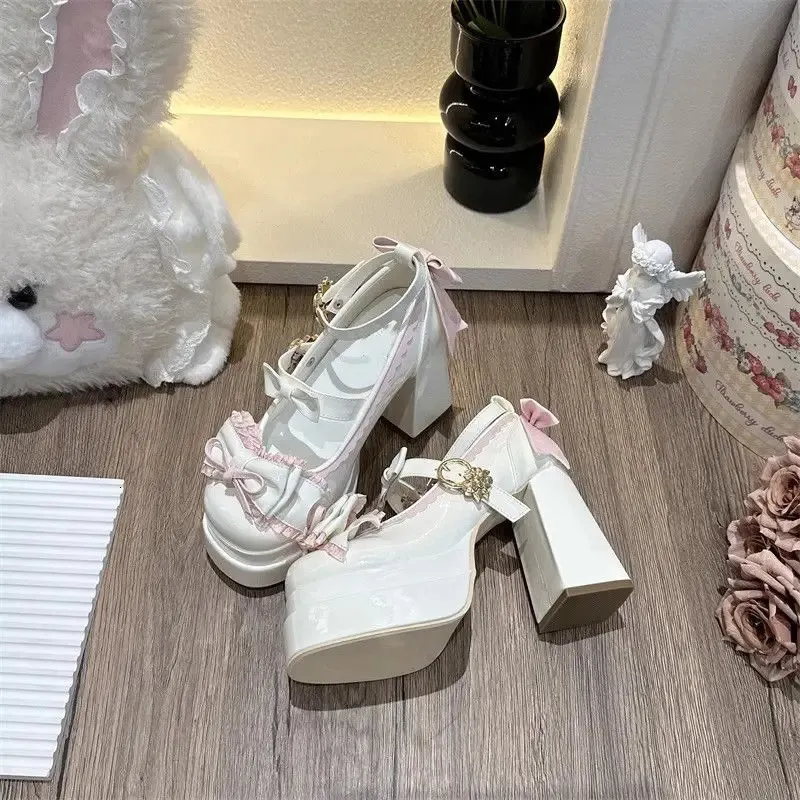 Lovely Girls Lolita Mary Janes Platform Blok Topuklu Yi TL2