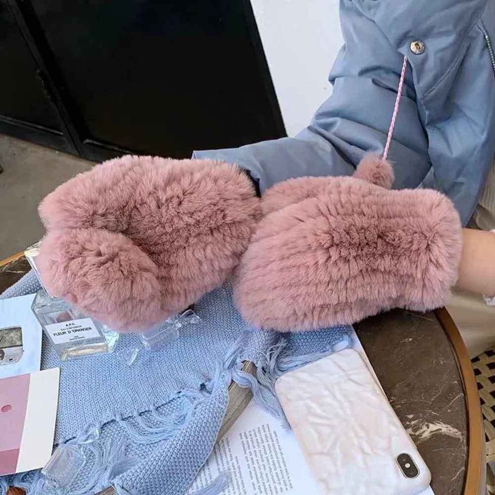 The Glove Guanti Senza Da Guanti Da Donna In Pelliccia Di Coniglio F-Secure Internet Security - Foto 3