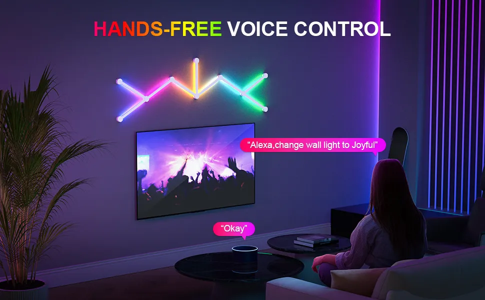 DIY024 Eco Friendly LED RGB Mural Lights Wireless... From ...