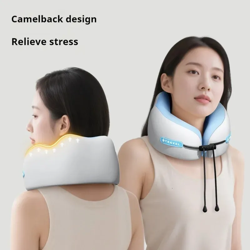 SNUGL Cuscino da Viaggio Ergonomico - Cuscino Aereo in Memory Foam - Cuscino Cervicale da