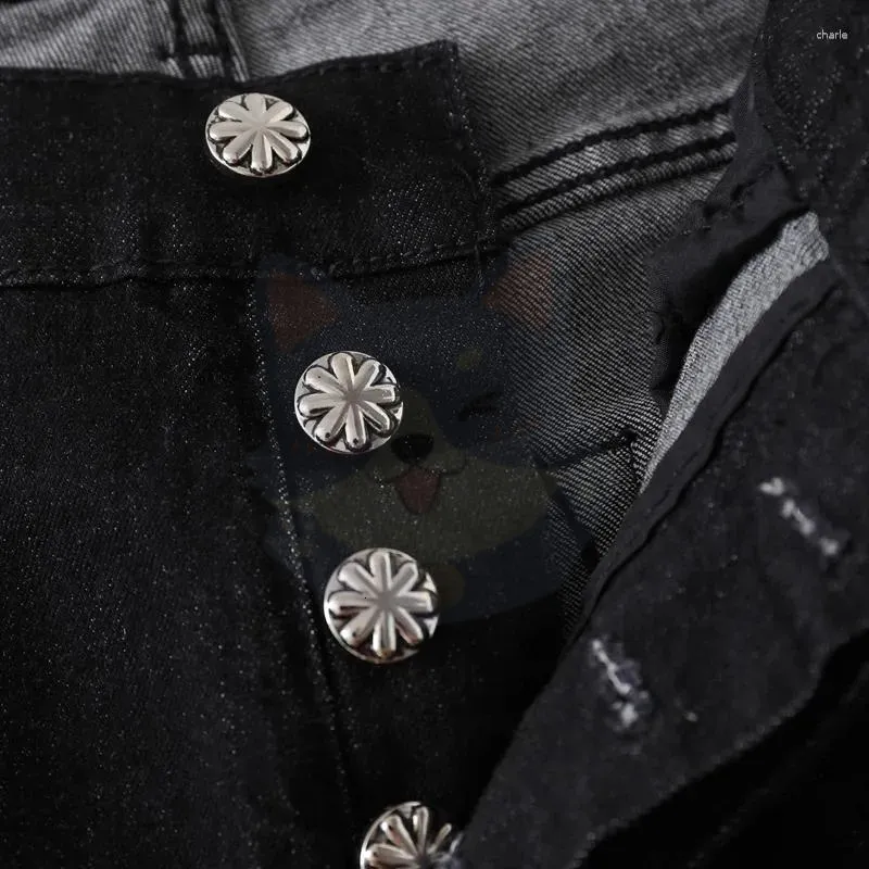 Men's Jeans: Lost Shadows Fashion All-Match Denim Pants with High