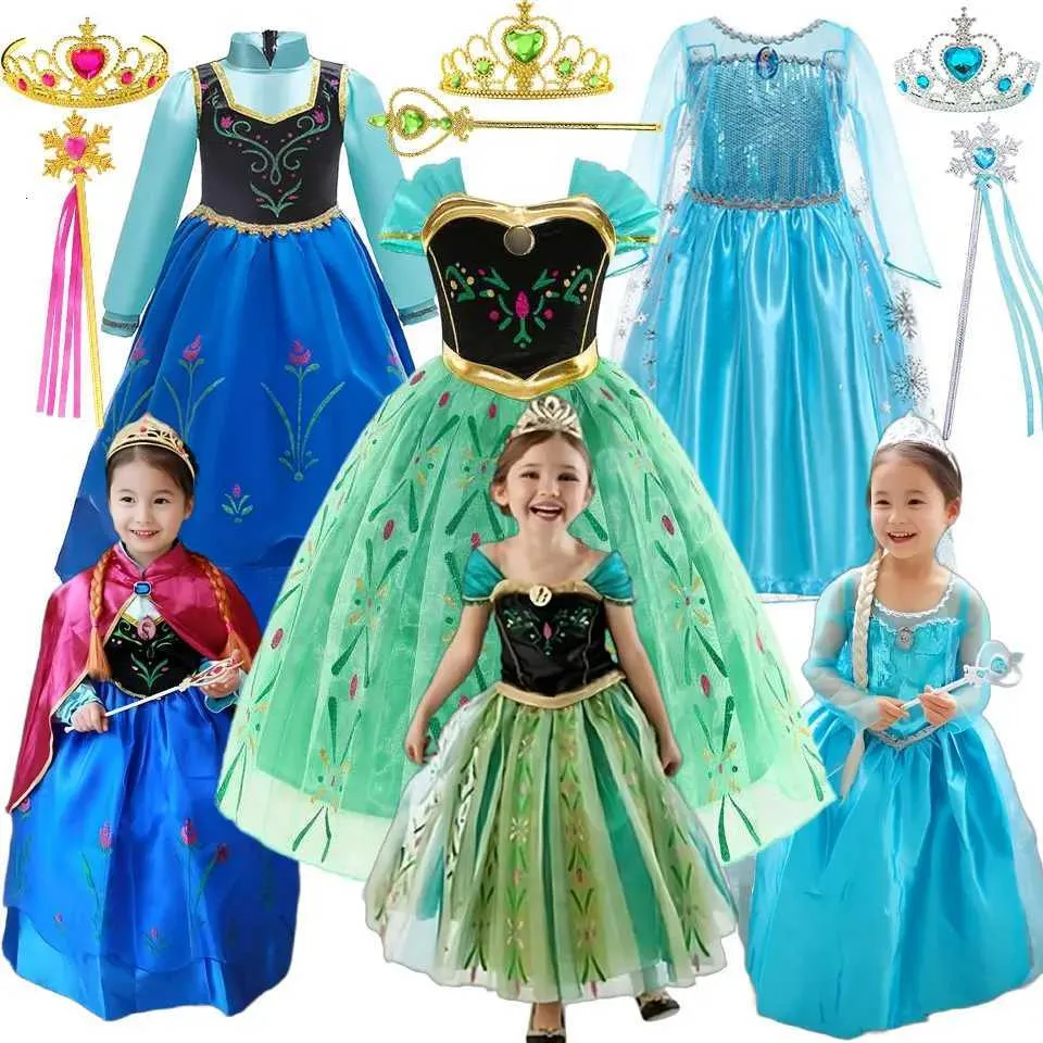 PRINCESSE La Reine des Neiges robe Déguisement Classique elsa Cosplay de filles costume PRINCESSE La Reine des Neiges robe Déguisement Classique elsa Cosplay de filles costume