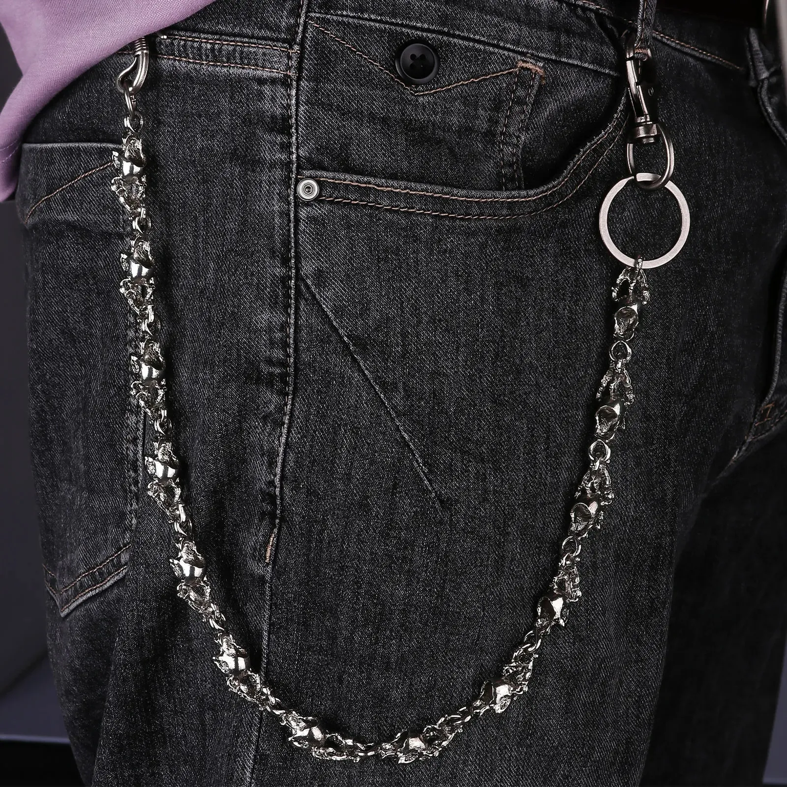 Collana Gotica Con Teschio Scheletro – Ciondolo Punk Per Uomo E Donna, Acciaio Ipoallergenico, Regalo Di Halloween - 2