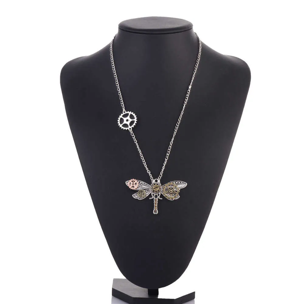Accessories Steampunk Creative Unique Personalized Dragoy Pendant Necklace_voghion.com