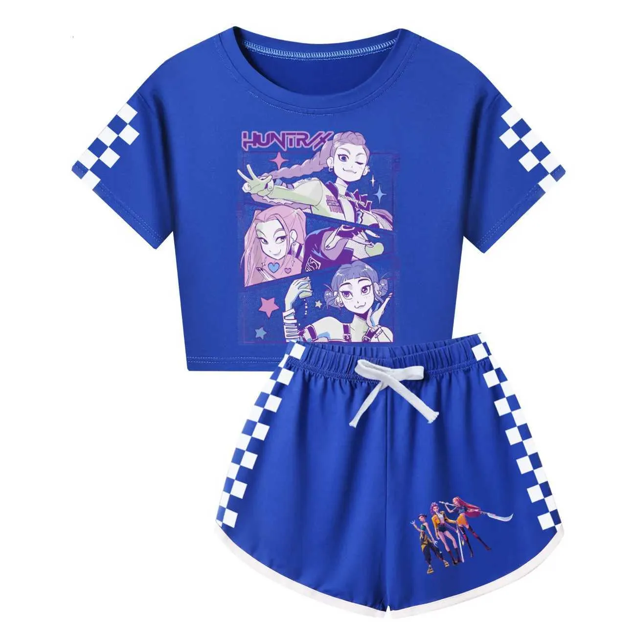 Pijama De 2 Piezas Demon Hunters Para Niñas - Conjunto De Chándal De Manga Larga, Cómodo Y Transpirable