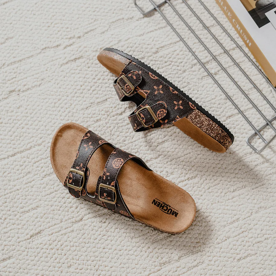 Fashion New Design Men Slippers Hot Selling Cork Couple Slides Outdoor Versatile Beach Slipper Size 40 45 Free Shipping_voghion.com