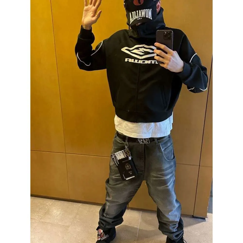 Same Style Mowalola Printed Zipper Hoodie OPIUM Trendy Brand