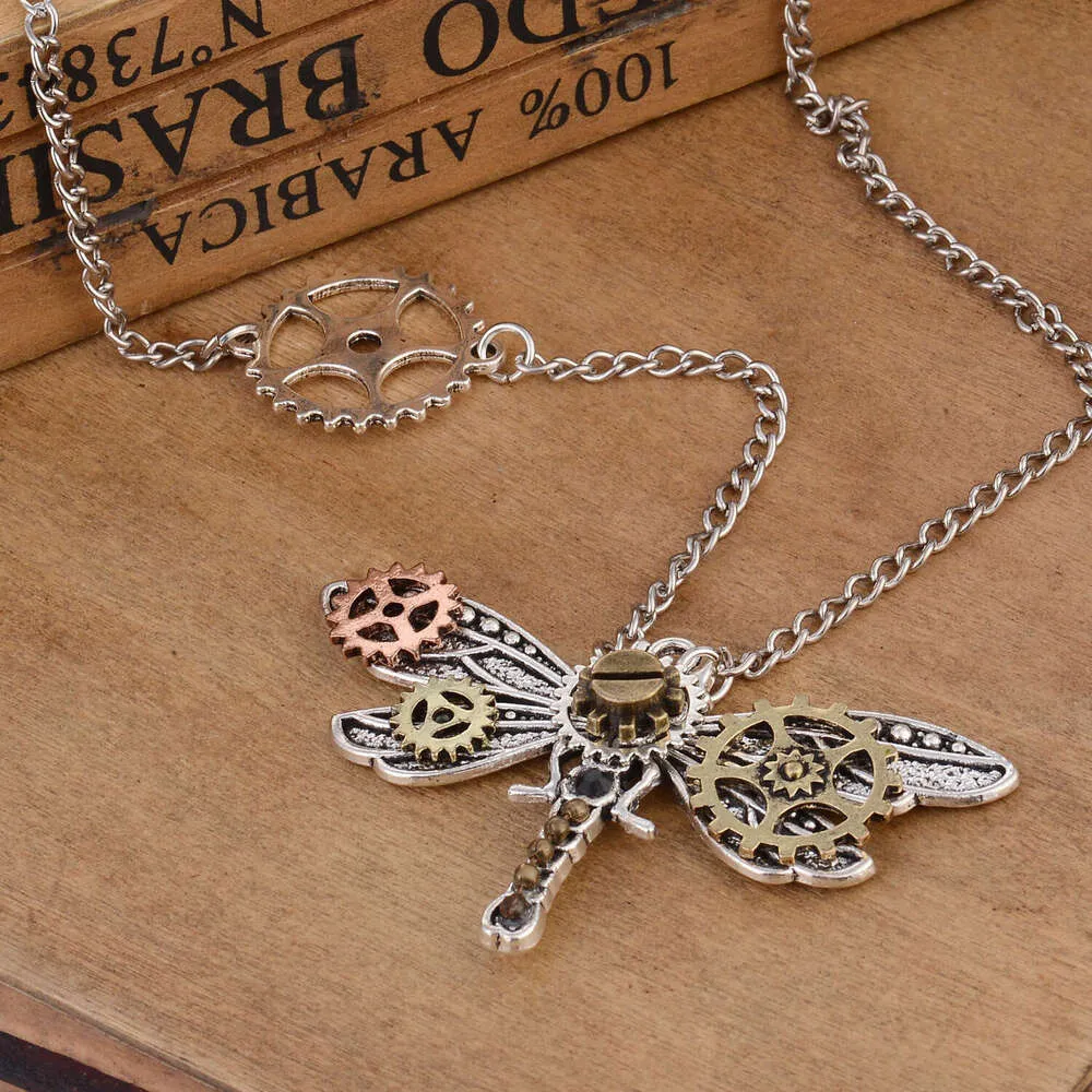 Accessories Steampunk Creative Unique Personalized Dragoy Pendant Necklace_voghion.com
