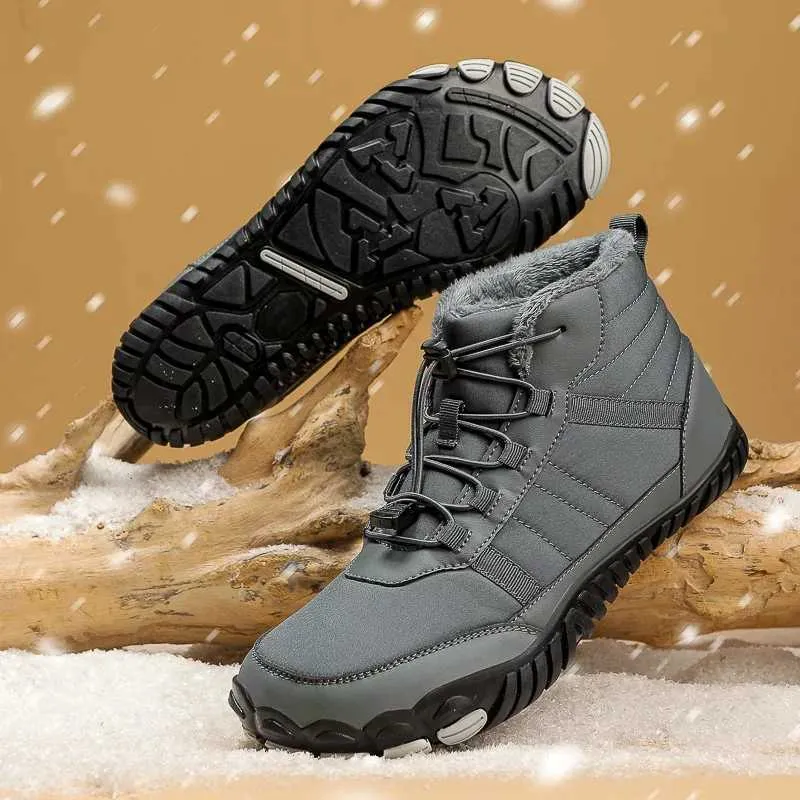 Sowdus Scarpe da Trekking Uomo, Antiscivolo Impermeabile Stivali da Neve, Foder Caldo Imbottiti Barefoot Stivali da Invernal, Comode Pelliccia Alti, Outdoor