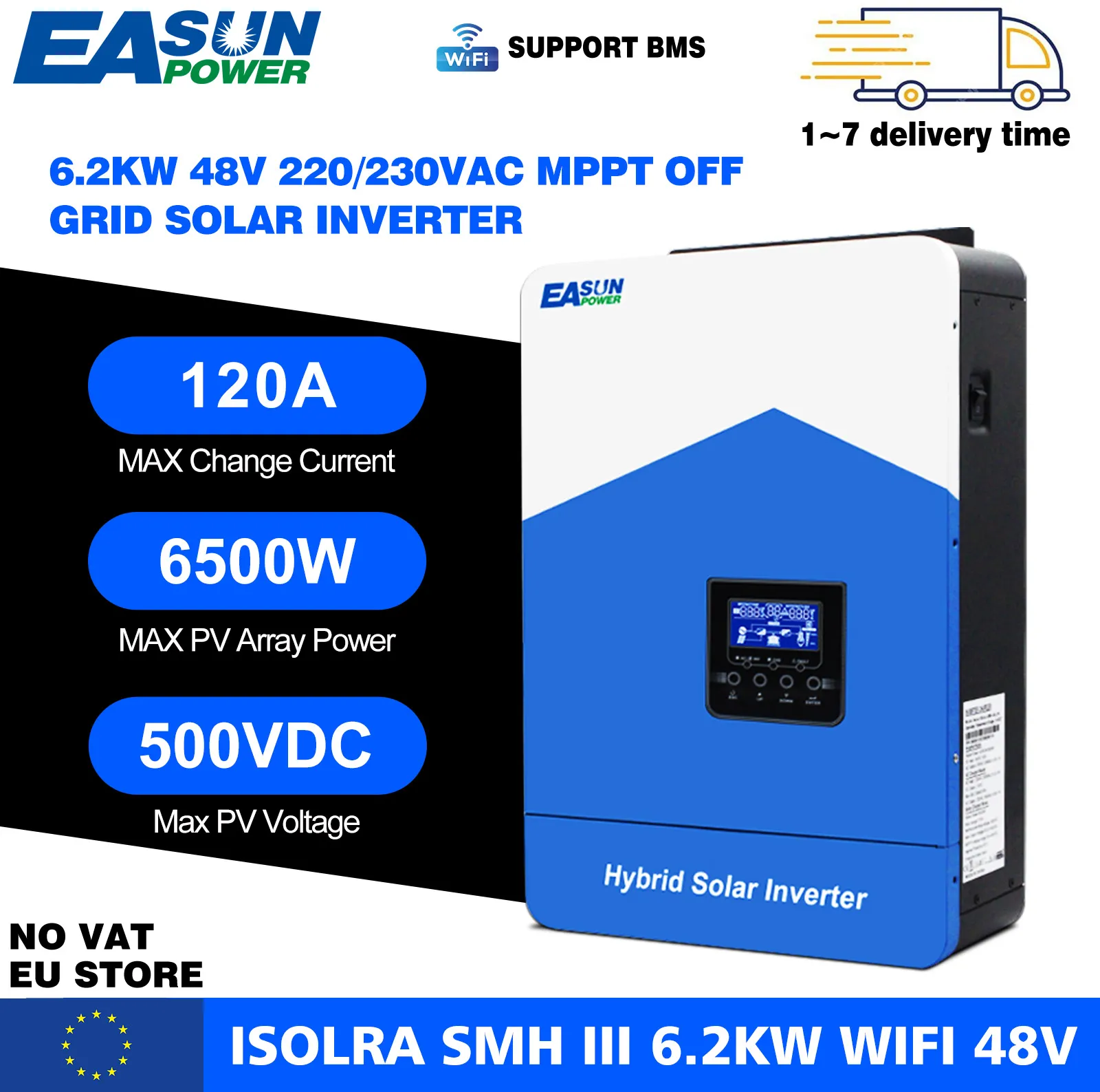 EASUN POWER 6.2KW Hybrid Solar Inverter MPPT 120A... From Easun01, $376 ...