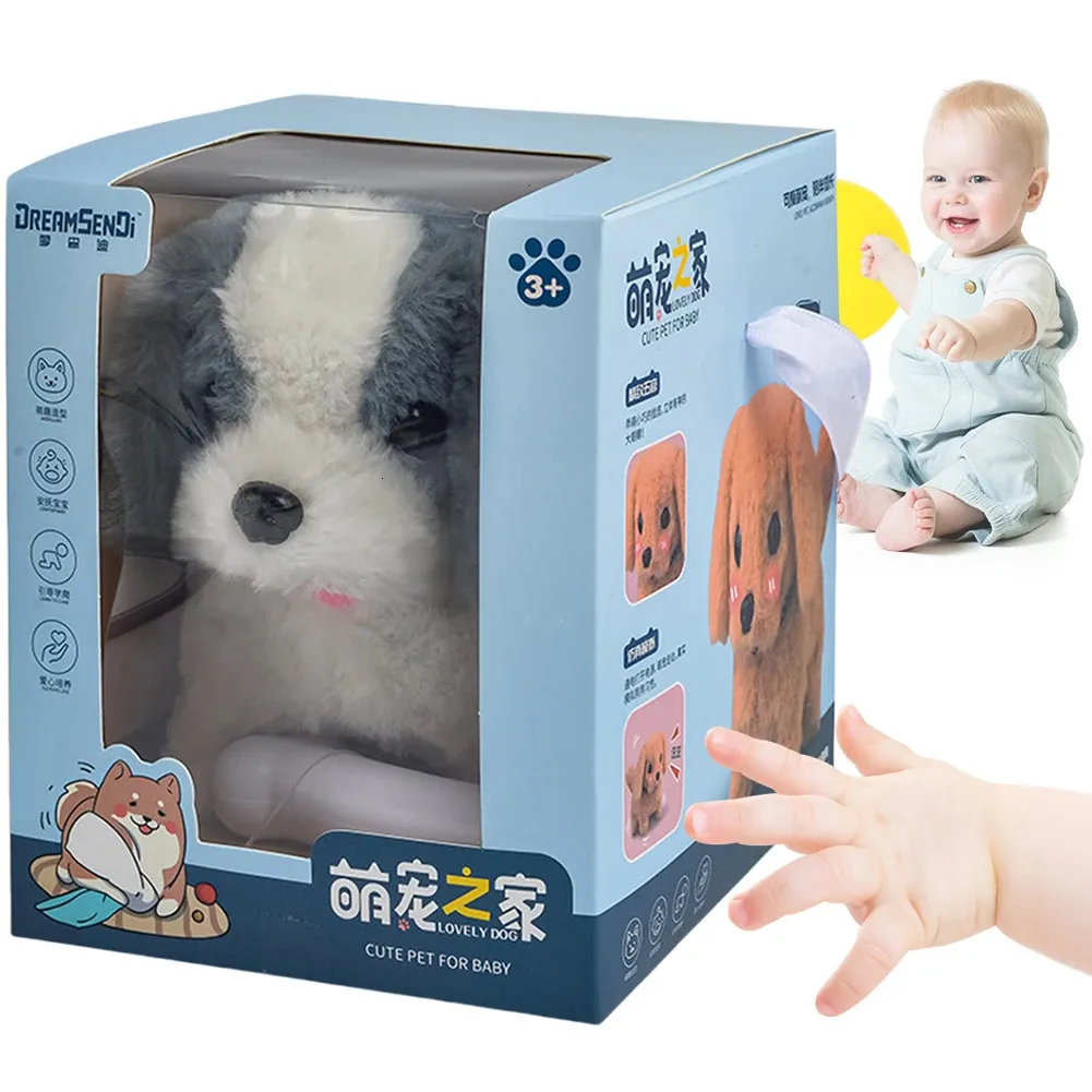 Chiot Robot Marcheur Animé – Peluche Interactive Douce – Marche Réaliste – Cadeau Enfant Idéal